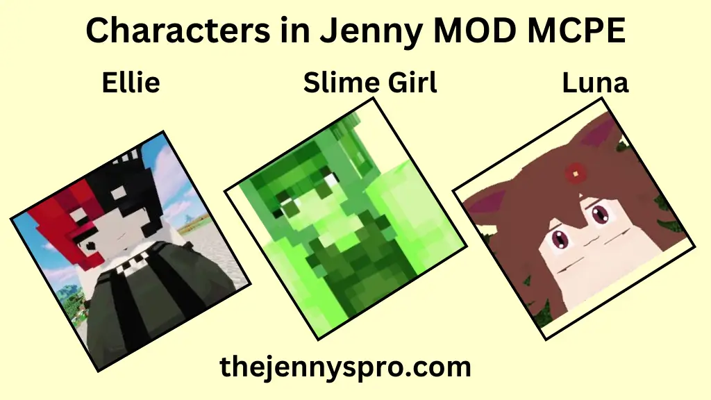 characters jenny mod Mcpe