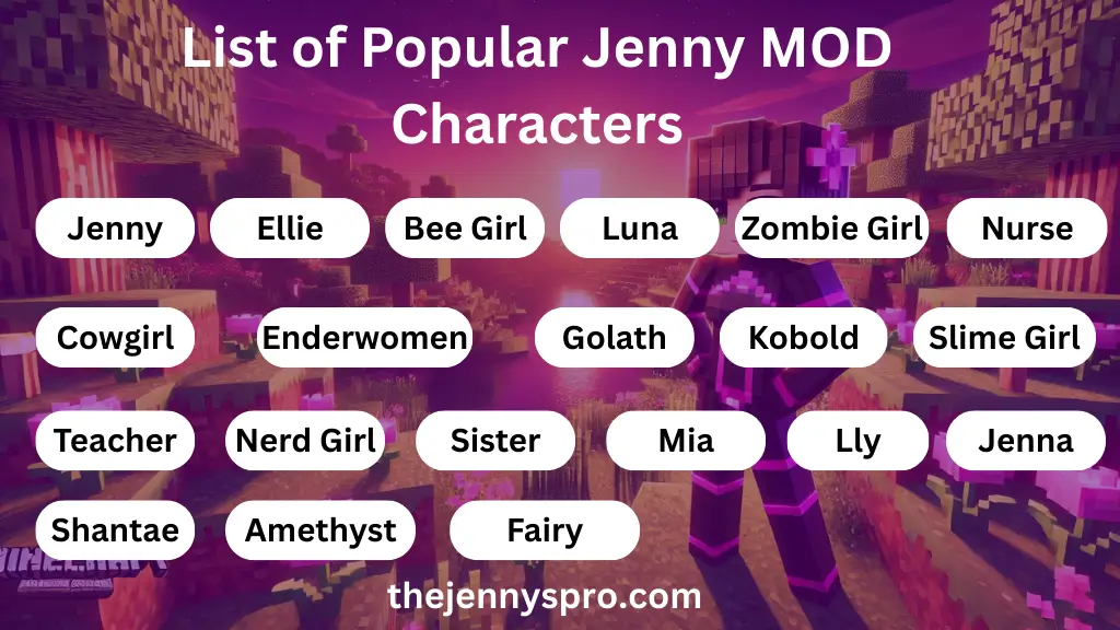 jenny mod characters