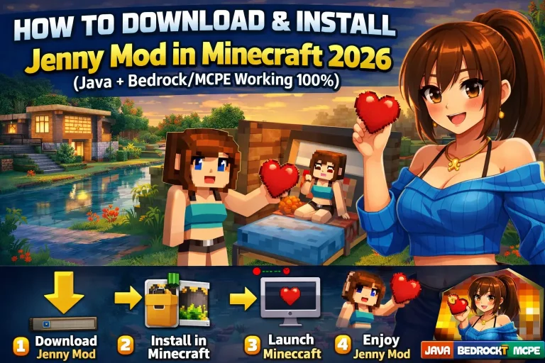 How to Download & Install Jenny Mod in Minecraft 2026 (Java + Bedrock/MCPE Working 100%)